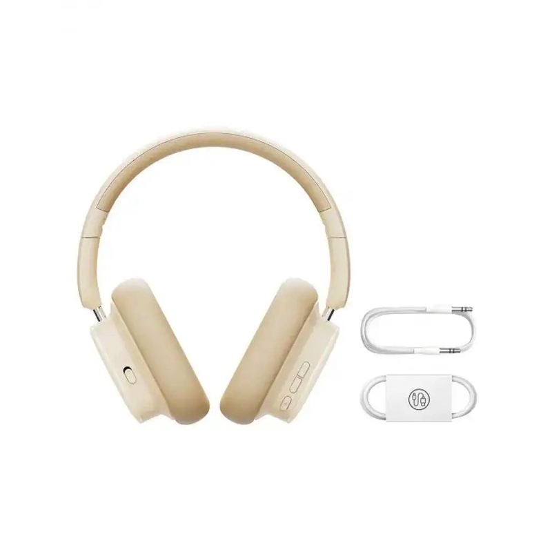 Бездротові накладні навушники Baseus Bowie H1i Noise-Cancellation Wireless Headphones Stellar White (A00050402223-00)