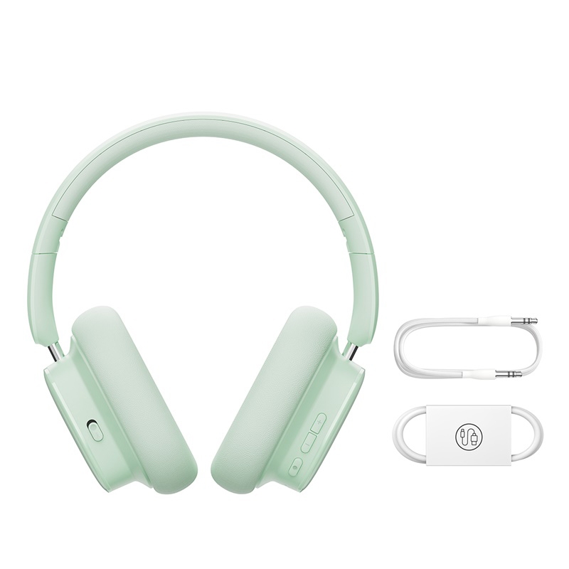 Бездротові накладні навушники Baseus Bowie H1i Noise-Cancellation Wireless Headphones Natural Green (A00050402633-00)