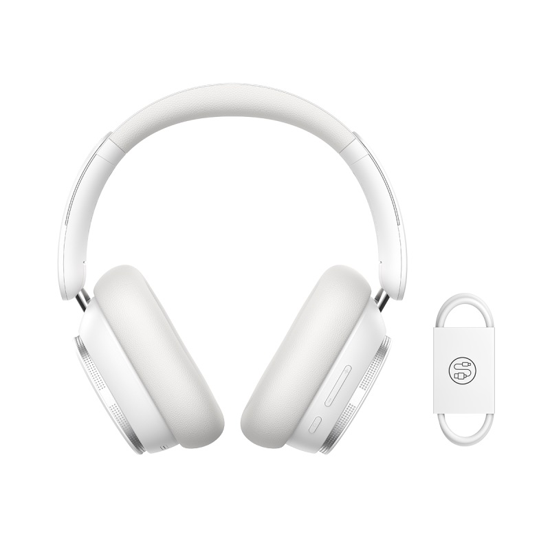 Бездротові накладні навушники Baseus Bowie H1 Pro Noise-Cancellation Wireless Headphones Moon White (A00050601213-00)