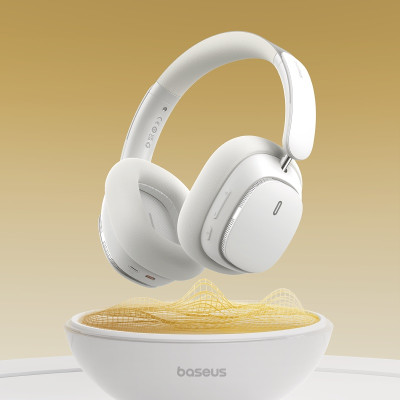Бездротові накладні навушники Baseus Bowie H1 Pro Noise-Cancellation Wireless Headphones Moon White (A00050601213-00) Бездротові накладні навушники Baseus Bowie H1 Pro Noise-Cancellation Wireless Headphones Moon White (A00050601213-00)