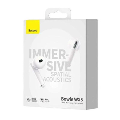 Бездротові навушники Baseus Bowie WX5 True Wireless Earphones White (A00051000213-00)