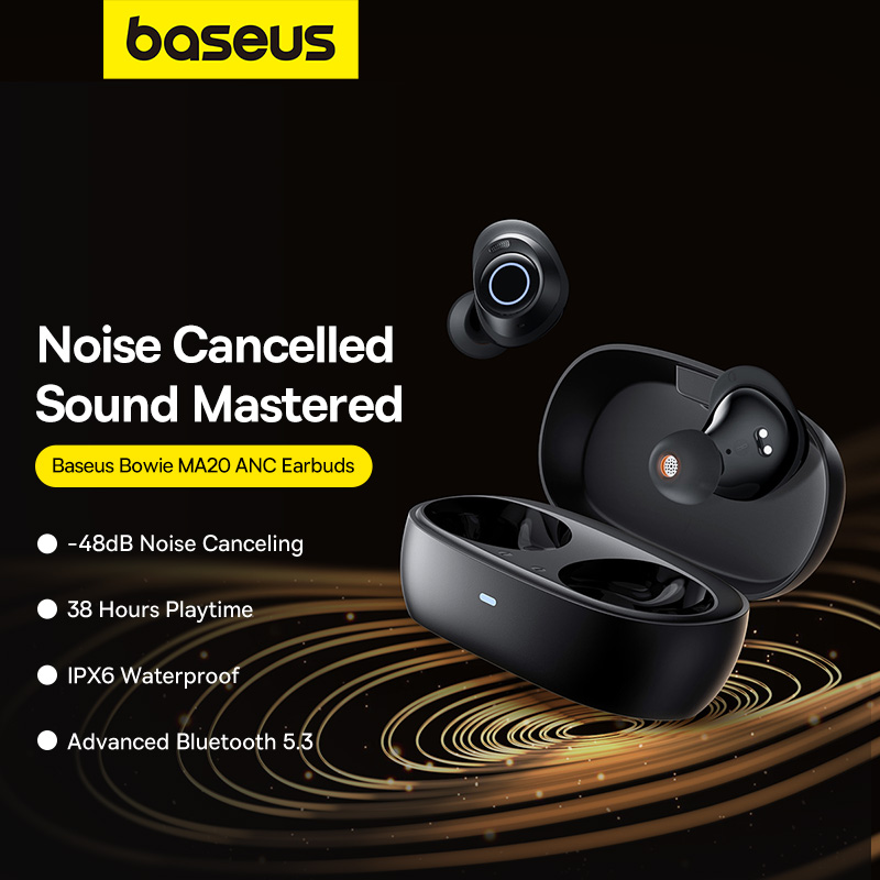 Бездротові навушники Baseus Bowie MA20 True Wireless Earphones Cluster Black (A00054600113-00)