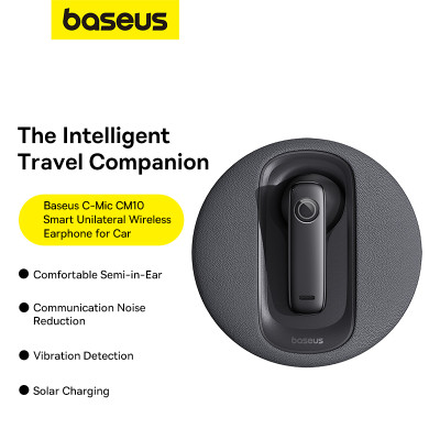 Навушники Baseus C-Mic CM10 Smart Unilateral Wireless Earphone for Car Cluster Black (A00054700111-00)