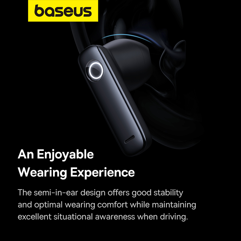 Навушники Baseus C-Mic CM10 Smart Unilateral Wireless Earphone for Car Cluster Black (A00054700111-00)