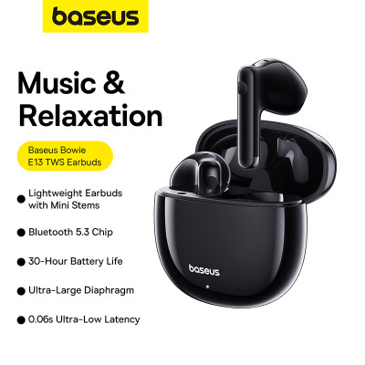 Бездротові навушники Baseus Bowie E13 True Wireless Earphones Galaxy Black (A00059701127-Z1) Бездротові навушники Baseus Bowie E13 True Wireless Earphones Galaxy Black (A00059701127-Z1)
