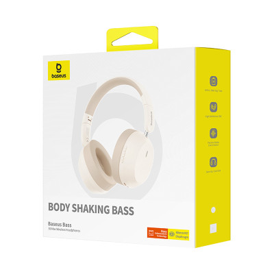 Бездротові накладні навушники Baseus Bass 35 Max Wireless Headphones Stellar White (A00070800221-00)