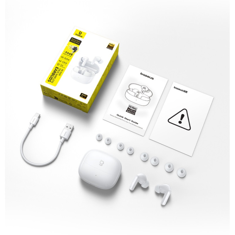 Бездротові навушники TWS Baseus Bass EP10 Pro In-Ear True Wireless Earbuds Moon White (A0010509)