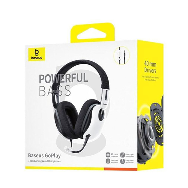 Навушники ігрові Baseus GoPlay 1 Max Gaming Wired Headphones OS Moon White (A00181002213-00)