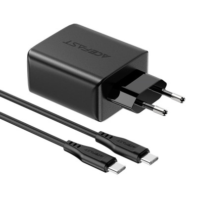 Мережевий зарядний пристрій ACEFAST A13 PD65W(USB-C+USB-C+USB-A) 3-port charger set Black (AFA13B) Мережевий зарядний пристрій ACEFAST A13 PD65W(USB-C+USB-C+USB-A) 3-port charger set Black (AFA13B)