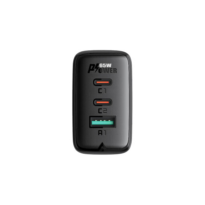 Мережевий зарядний пристрій ACEFAST A13 PD65W(USB-C+USB-C+USB-A) 3-port charger set Black (AFA13B) Мережевий зарядний пристрій ACEFAST A13 PD65W(USB-C+USB-C+USB-A) 3-port charger set Black (AFA13B)