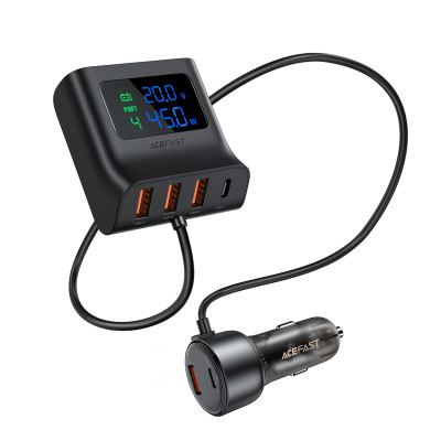 Автомобільний зарядний пристрій ACEFAST B11 138W Car Charger Splitter with Digital Display Black (6974316282488) Автомобільний зарядний пристрій ACEFAST B11 138W Car Charger Splitter with Digital Display Black (6974316282488)