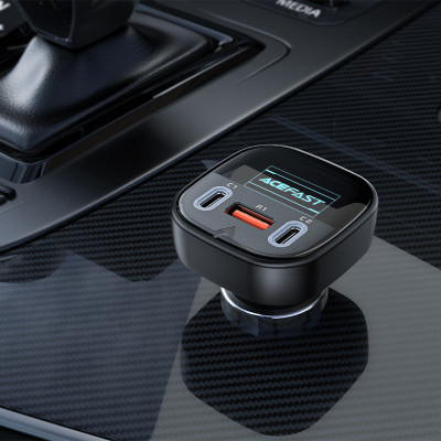 Автомобільний зарядний пристрій ACEFAST B5 101W (2C+A) metal car charger with OLED smart display (6974316281436) Автомобільний зарядний пристрій ACEFAST B5 101W (2C+A) metal car charger with OLED smart display (6974316281436)
