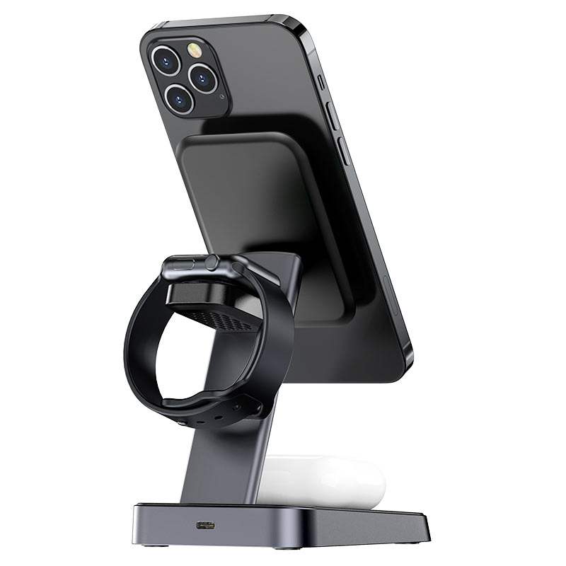 Бездротовий зарядний пристрій ACEFAST E3 desktop three-in-one wireless charging stand (6974316280903)