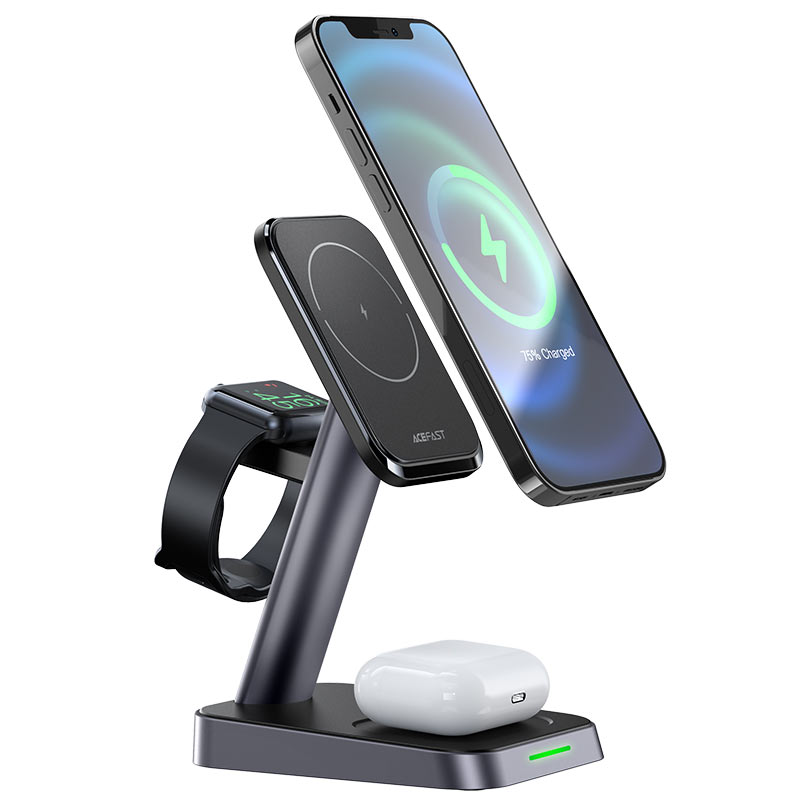 Бездротовий зарядний пристрій ACEFAST E3 desktop three-in-one wireless charging stand (6974316280903)