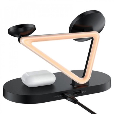 Бездротовий зарядний пристрій ACEFAST E9 desktop 3-in-1 wireless charging holder Black (AFE9) Бездротовий зарядний пристрій ACEFAST E9 desktop 3-in-1 wireless charging holder Black (AFE9)