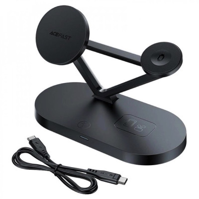 Бездротовий зарядний пристрій ACEFAST E9 desktop 3-in-1 wireless charging holder Black (AFE9) Бездротовий зарядний пристрій ACEFAST E9 desktop 3-in-1 wireless charging holder Black (AFE9)