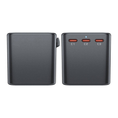 УЗП ACEFAST Z1 PD75W GaN (3*USB-C+2*USB-A) multifunctional charging adapter Black (6974316282495)