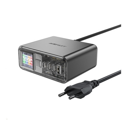 Мережевий зарядний пристрій ACEFAST Z4 PD218W GaN (3*USB-C+USB-A) desktop charging adapter,space Gray (6974316282587)