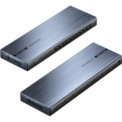 Сплітер Vention 4K 1x8 HDMI Splitter Black Aluminum Alloy Type EU Standard (AKQB0-EU)
