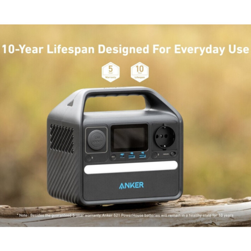 Портативна зарядна станція Anker 521 PowerHouse 200W (256 Вт/год) (Anker521)