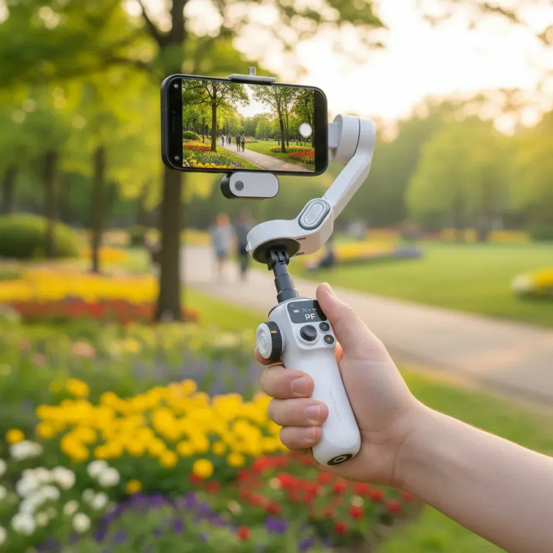 Триосьовий стабілізатор AOCHUAN Professional Gimbal Stabilizer for Smartphone SMART P2 White (AOCHUAN-SMARTP2-W)