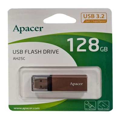 Флеш-накопичувач Apacer USB 3.2 Gen 1 AH25C 128GB Bronze (AP128GAH25CJ-1) Флеш-накопичувач Apacer USB 3.2 Gen 1 AH25C 128GB Bronze (AP128GAH25CJ-1)