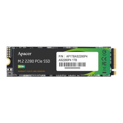 Накопичувач SSD M.2 Apacer AS2280P4 256GB 2280 PCIe 3.0x4 NVMe 3D TLC Read/Write: 2100/1300 MB/sec Bulk (AP256GAS2280P4)