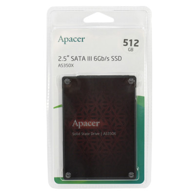 Накопичувач SSD Apacer AS350X 512GB 2.5" 7mm SATAIII 3D NAND (AP512GAS350XR-1) Накопичувач SSD Apacer AS350X 512GB 2.5" 7mm SATAIII 3D NAND (AP512GAS350XR-1)