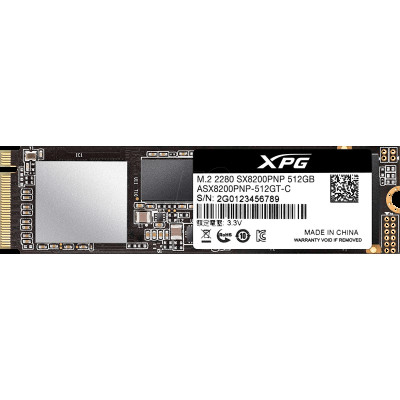 SSD M.2 ADATA SX8200 Pro 512GB 2280 PCIe 3.0 3D NAND TLC (ASX8200PNP-512GT-C)