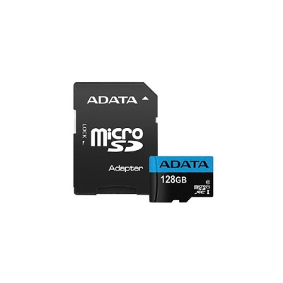 Карта пам'яті microSDXC (UHS-1) A-DATA Premier 128Gb Class 10 А1 (R-100Mb/s)  (adapter SD) (AUSDX128GUICL10A1-RA1)