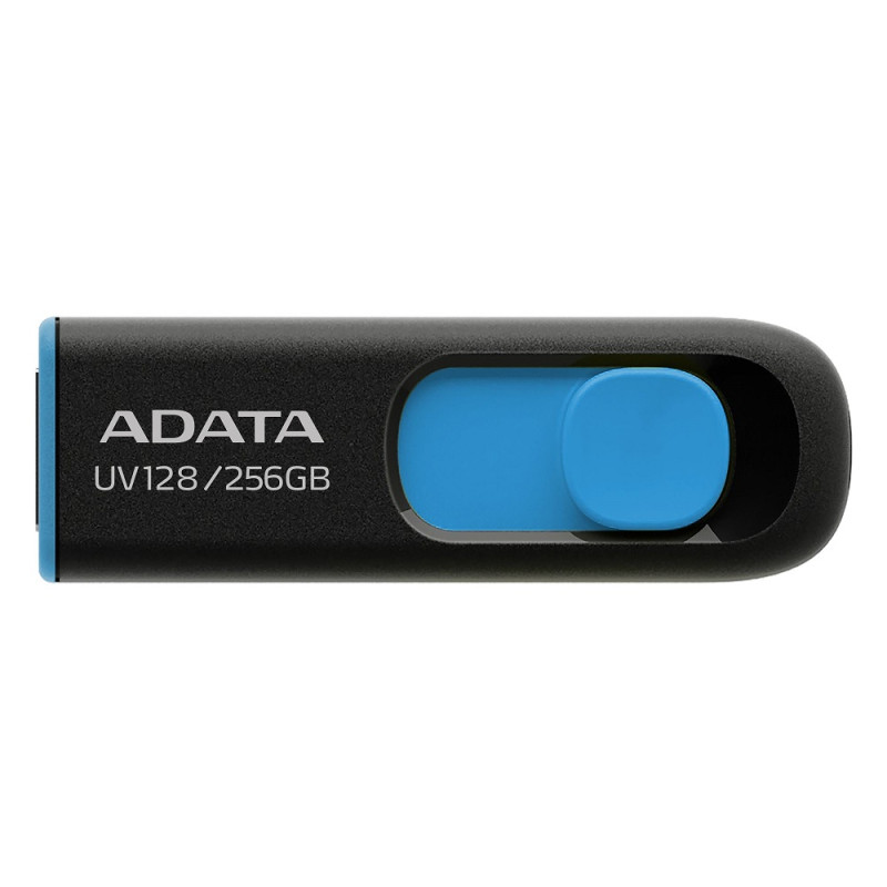 Флеш-накопичувач ADATA USB 3.2 UV 128 256Gb Black/Blue (AUV128-256G-RBE)