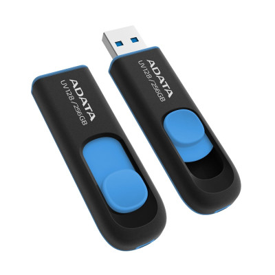 Флеш-накопичувач ADATA USB 3.2 UV 128 256Gb Black/Blue (AUV128-256G-RBE)