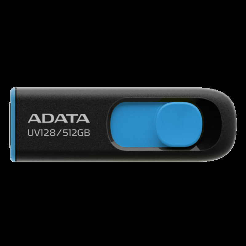 Флеш-накопичувач ADATA USB 3.2 UV 128 512Gb Black/Blue (AUV128-512G-RBE)