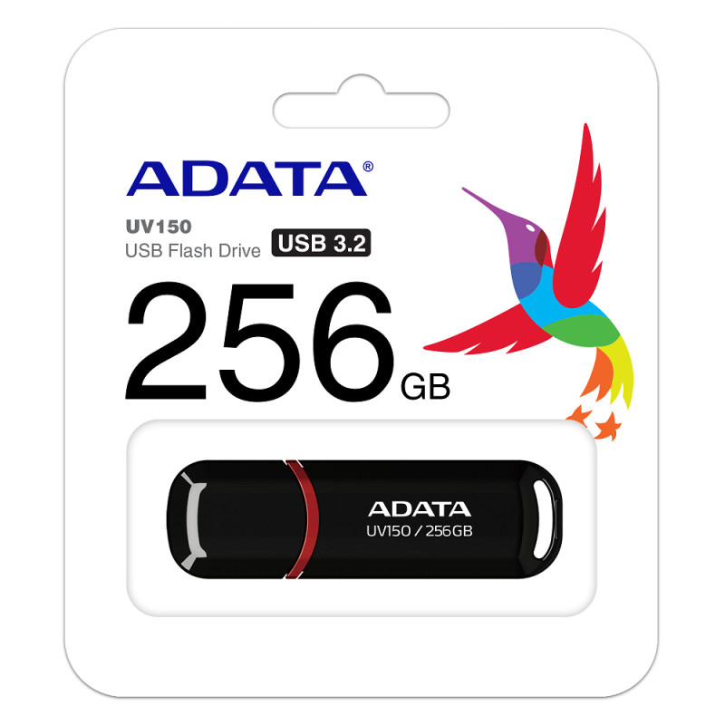 Флеш-накопичувач ADATA USB 3.2 UV150 256Gb Black (AUV150-256G-RBK)