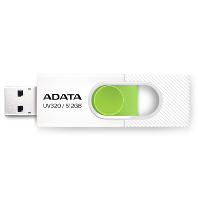 Флеш-накопичувач ADATA USB 3.2 AUV 320 512Gb White/Green (AUV320-512G-RWHGN)