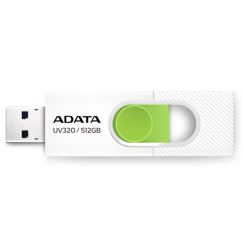Флеш-накопичувач ADATA USB 3.2 AUV 320 512Gb White/Green (AUV320-512G-RWHGN)