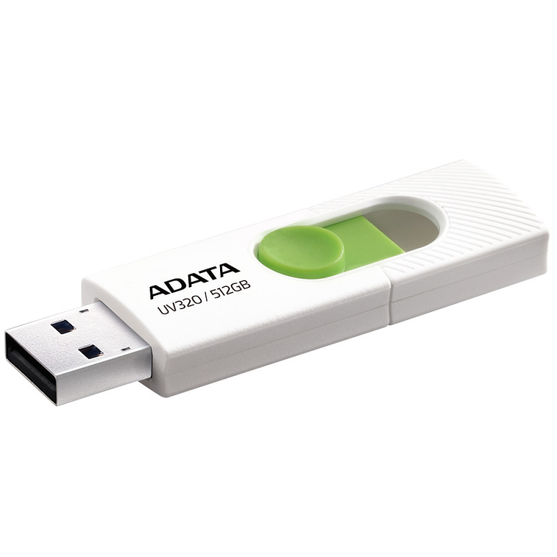 Флеш-накопичувач ADATA USB 3.2 AUV 320 512Gb White/Green (AUV320-512G-RWHGN)
