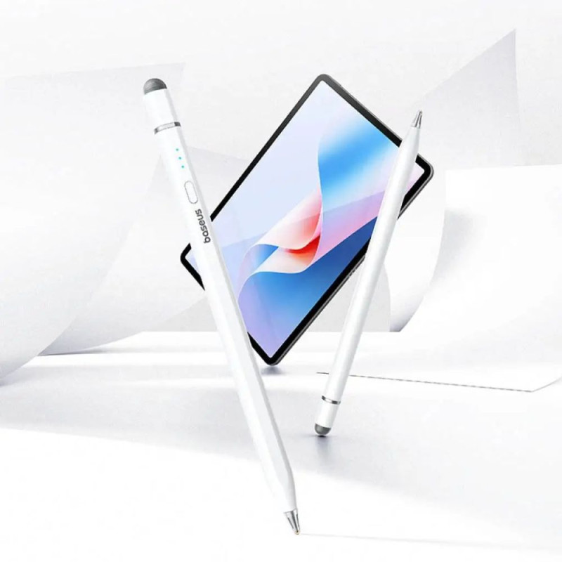 Стилус Baseus Wise Writing HN1 Universal Version  Wired Charging 2-in-1 Stylus For HUAWEI/XIAOMI Moon White (With Type-C Cable*1 and Tip*1 and Palm Re (B0004F01)