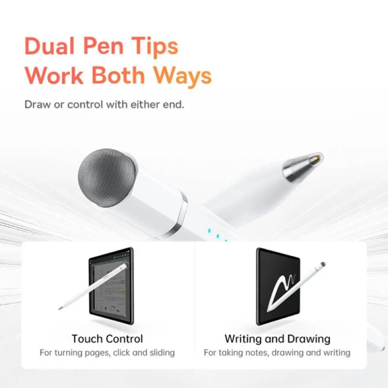 Стилус Baseus Wise Writing HN1 Universal Version  Wired Charging 2-in-1 Stylus For HUAWEI/XIAOMI Moon White (With Type-C Cable*1 and Tip*1 and Palm Re (B0004F01)