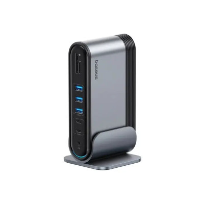 USB-хаб Baseus UnionJoy 17-Port Triple-Display  Docking Station Space Grey（USB-C to HDMI4K@60Hz*2+DP4K@60Hz*1+USB3.0*3+USB-C3.0*2+USB2.0*2+PD*1+PC*1+ (B00532304811-00)