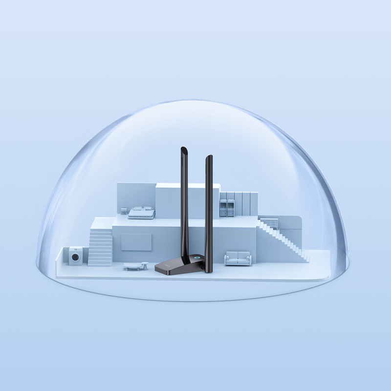 Адаптер Baseus FastJoy Series WiFi Adapter 1800Mbps（External Antenna）Cluster Black (B01317600111-06)