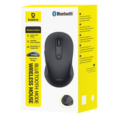 Мишка Baseus F02 Ergonomic Wireless Mouse Bluetooth Single Cosmic Black (B0203203)