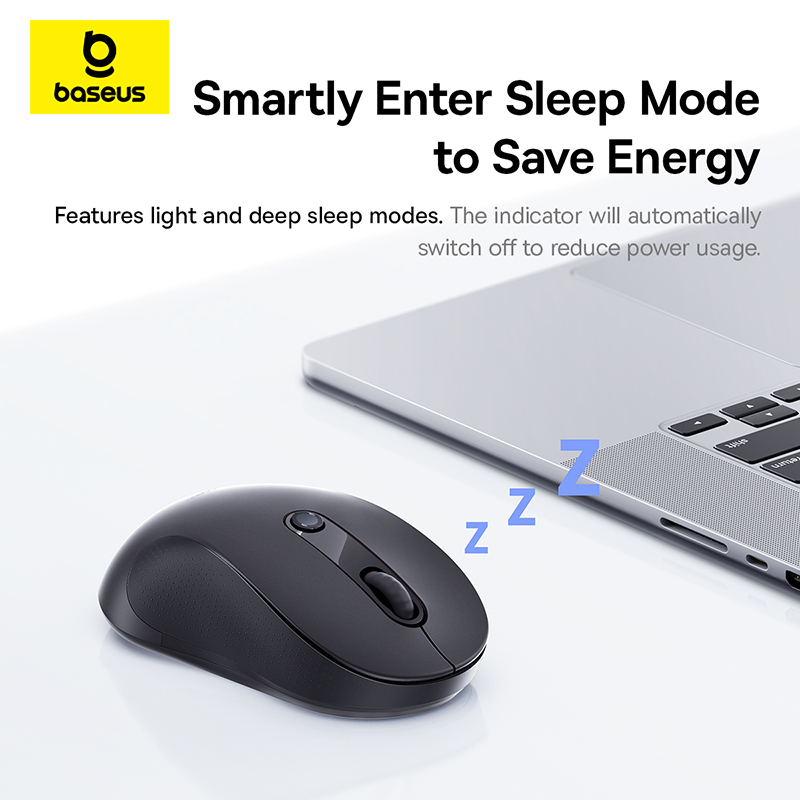 Мишка Baseus F02 Ergonomic Wireless Mouse Bluetooth Single Cosmic Black (B0203203)