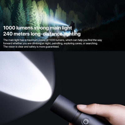 Ліхтар Xiaomi Mijia Multi Functional Strong Light Flashlight (N613) (BHR7668CN) Ліхтар Xiaomi Mijia Multi Functional Strong Light Flashlight (N613) (BHR7668CN)