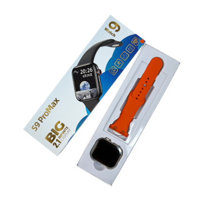 Смарт-годинник BIG S9 Pro Max 45mm. IP65. 230 mAh. Orange (BIGS9POrange) Смарт-годинник BIG S9 Pro Max 45mm. IP65. 230 mAh. Orange (BIGS9POrange)