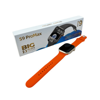 Смарт-годинник BIG S9 Pro Max 45mm. IP65. 230 mAh. Orange (BIGS9POrange) Смарт-годинник BIG S9 Pro Max 45mm. IP65. 230 mAh. Orange (BIGS9POrange)
