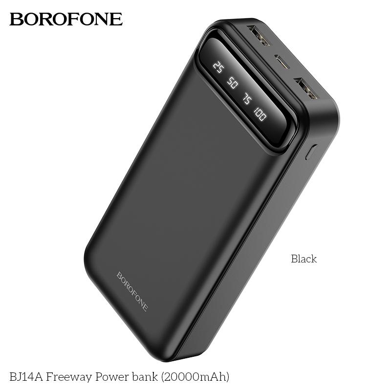 Зовнішній акумулятор BOROFONE BJ14A Freeway Power bank 20000mAh Black (6931474750334)
