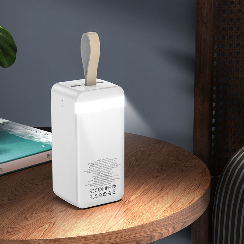 Зовнішній акумулятор BOROFONE BJ14D Course 22.5W+PD20W fully compatible power bank(50000mAh) White (6974443387773)