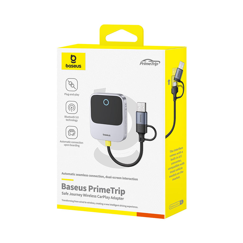 Адаптер Baseus SafeJourney Series Wireless CarPlay Adapter Space Grey (C10745100813-00)