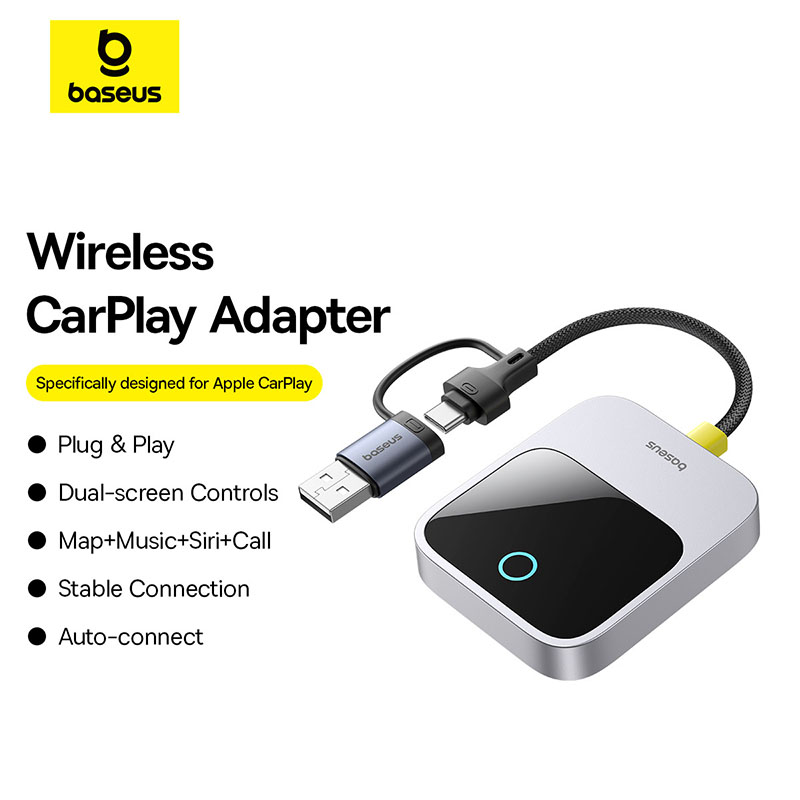 Адаптер Baseus SafeJourney Series Wireless CarPlay Adapter Space Grey (C10745100813-00)